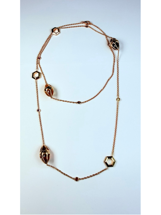 Baccarat Jewelry - Baccarat Medicis Gold Vermeil 925 Sterling Silver 38" Station Necklace $1150